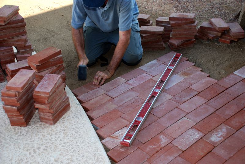 Modern brick paver design